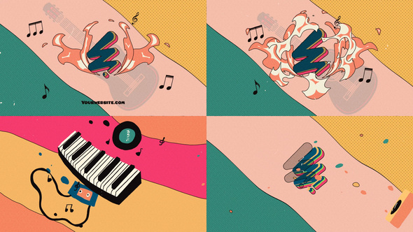 Music Colorful Logo Opener for DaVinci Resolve