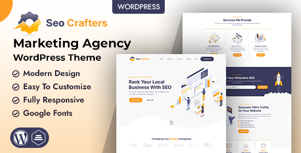 SEO Crafters | Marketing Agency WordPress Theme