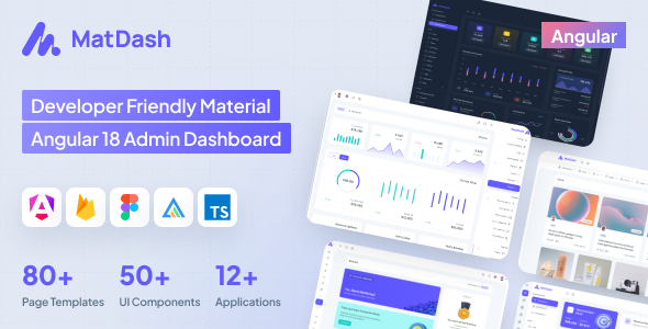 MatDash Material Angular Admin Template – 0 Sold!