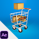 Shopping Cart with Boxes - VideoHive Item for Sale