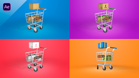 Shopping Cart with Boxes