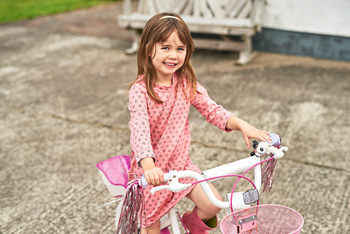 This princess gets around by bike