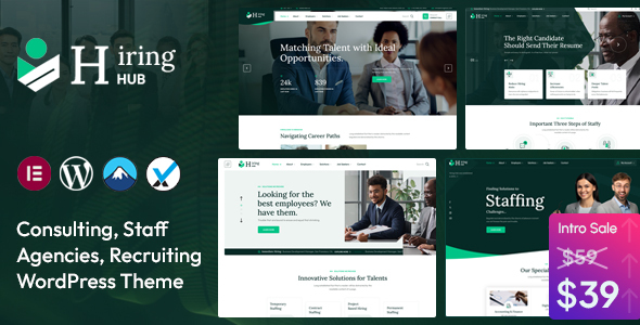 Hiring Hub – Staffing Agencies WordPress Theme