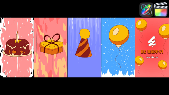 Vertical Festive Morphing Logo for FCPX alt