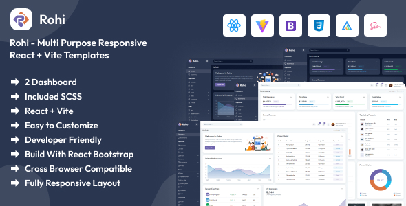 Rohi - Multi Purpose React + Vite admin