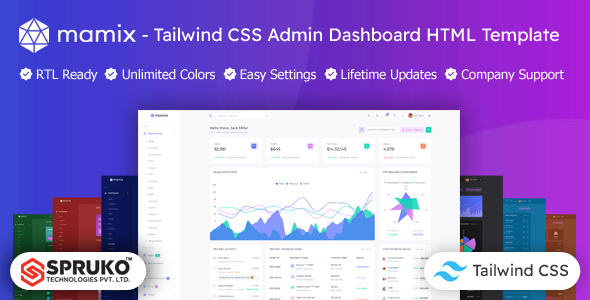 Mamix - Tailwind CSS Admin Dashboard HTML Template