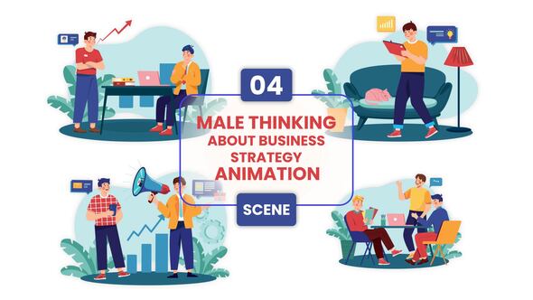 Business Thinking Animation Scene