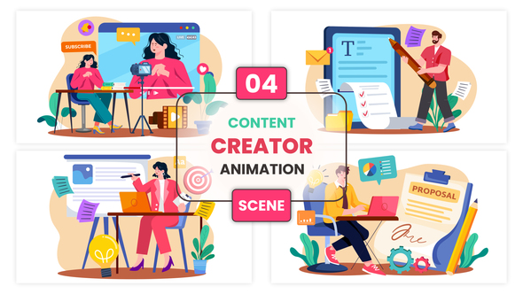 Content Creator Animation Scene