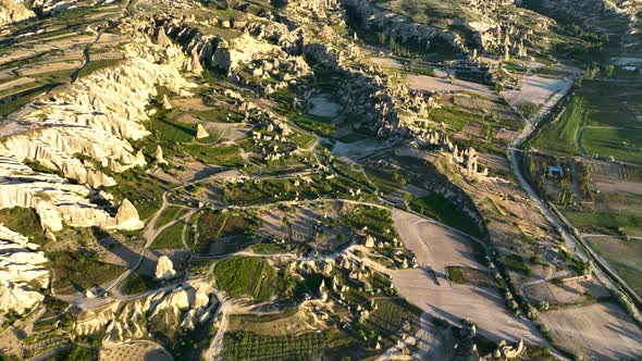 The best landscapes of Cappadocia aerial view 4 K