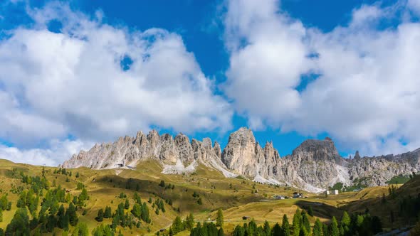 Time Lapse of Dolomites Italy Pizes De Cir Ridge