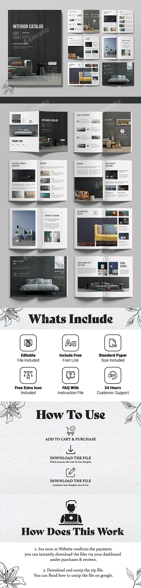 Interior Catalog Design Template Layout