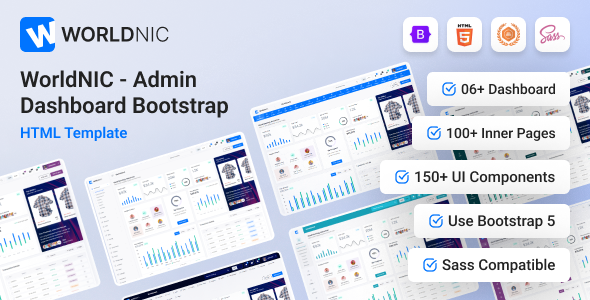 Worldnic Bootstrap Admin Dashboard Template