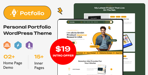 Potfolio - Personal Portfolio WordPress Theme