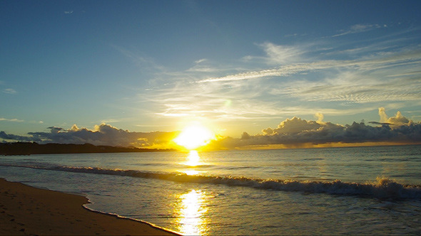 Sunrise On Caribbean Island