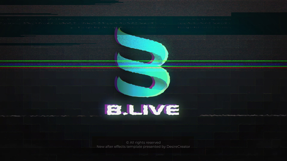 Simple Glitch Distortion Logo