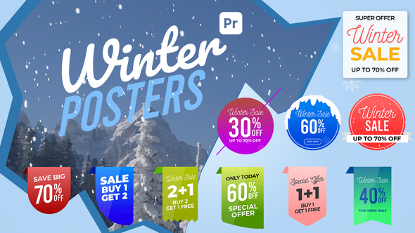 Winter Sale Posters & Labels for Premiere Pro