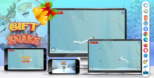 Gift Snake ( Construct | C3P | CAPX | HTML5 ) Christmas Game
