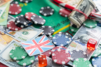 Gambling American Money and Money Chips