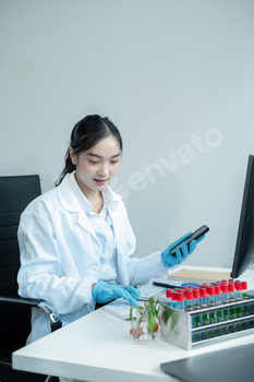 Doctor or accounting department writes a note and uses a calculator to calculate