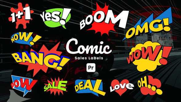 Comic Sale Labels for Premiere Pro