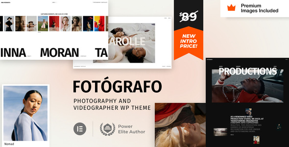 Fotógrafo – Photography Videographer WordPress Theme – 0 Sold!