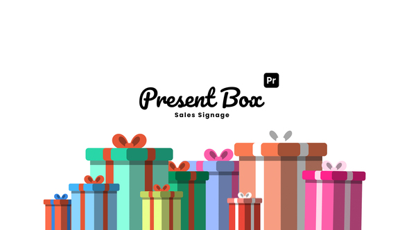 Present Box Sale Signage for Premiere Pro