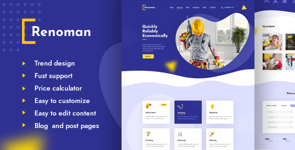 Renoman - Handyman Landing PSD Template