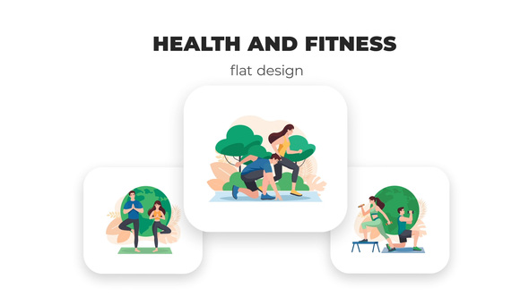 Health and Fitness - Flat Design