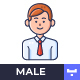 Male Avatar Animated Icons | After Effects - VideoHive Item for Sale