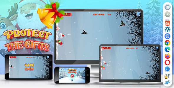 Protect the Gifts ( Construct | C3P | CAPX | HTML5 ) Christmas Game