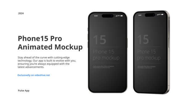 Phone 15 Pro App Presentation Mockup