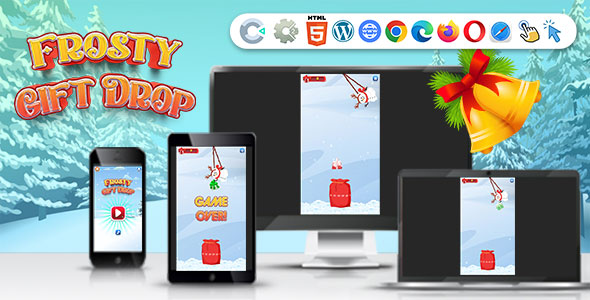 Frosty Gift Drop ( Construct | C3P | CAPX | HTML5 ) Christmas Game