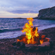 Campfire & Calming Ocean Waves