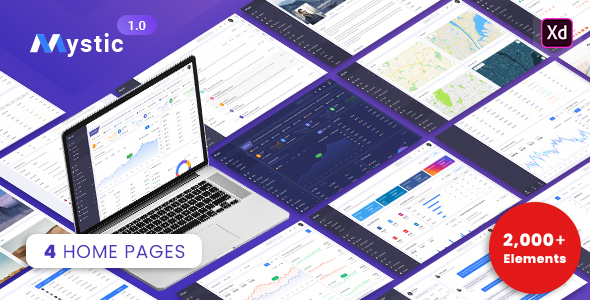 Mystic | Admin Dashboard XD Template