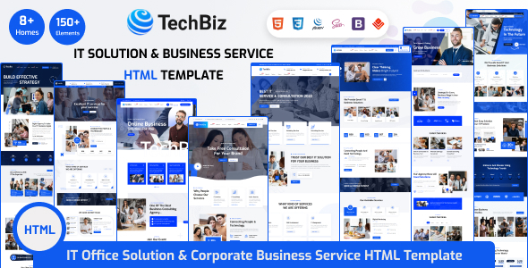 Techbiz - IT Solution & Business Consulting Service HTML Template