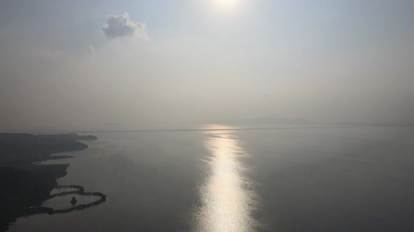 Sunset in Taihu Lake