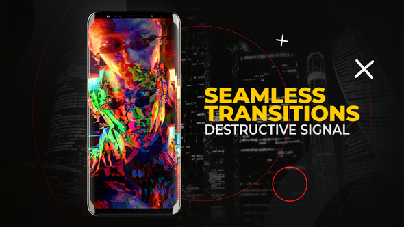Vertical Destructive Signal Transitions | After Effects alt