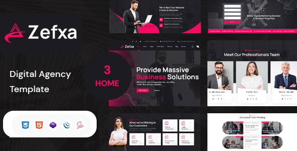 Zefxa- Digital Agency HTML5 Template