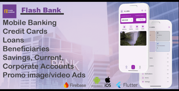 Flash Bank: Flutter & Firebase Mobile Banking with Loans and Credit Cards