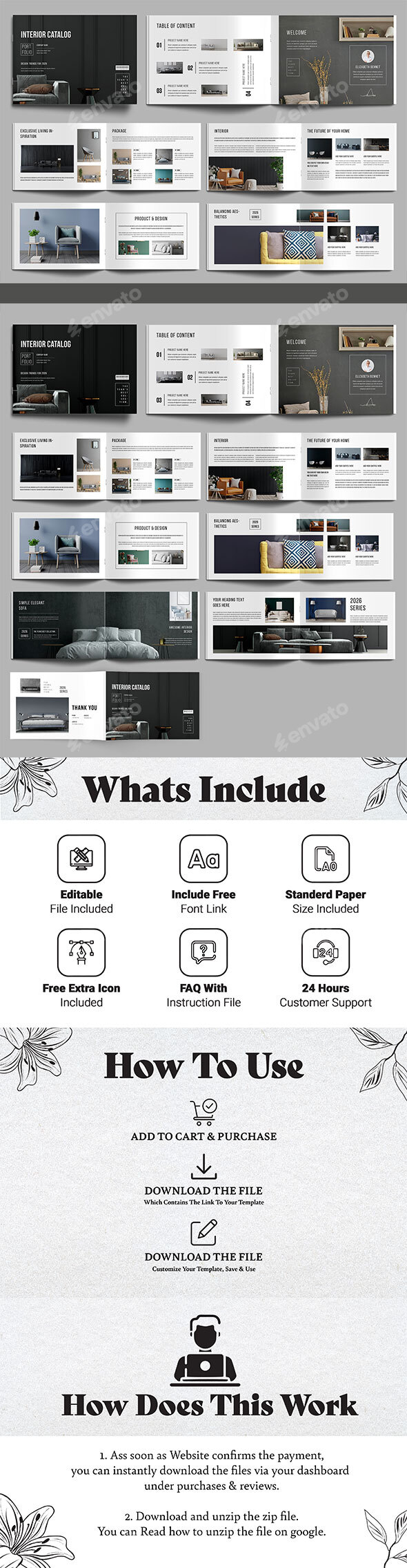 Interior Catalog Design Template Layout