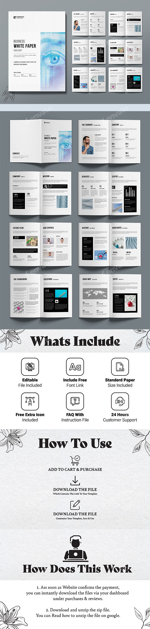 White Paper Layout Design Template