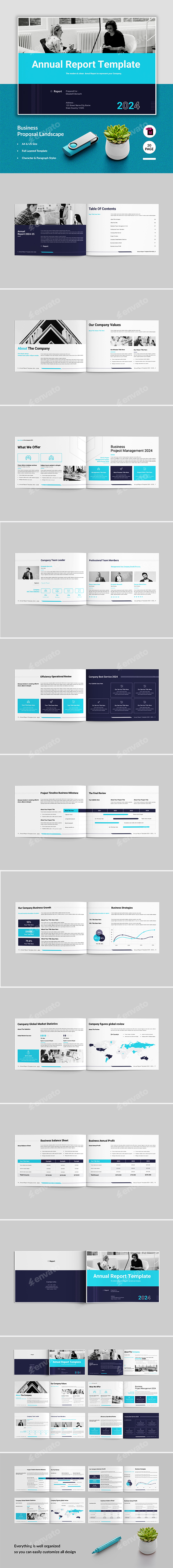 Annual Report Template Landscape