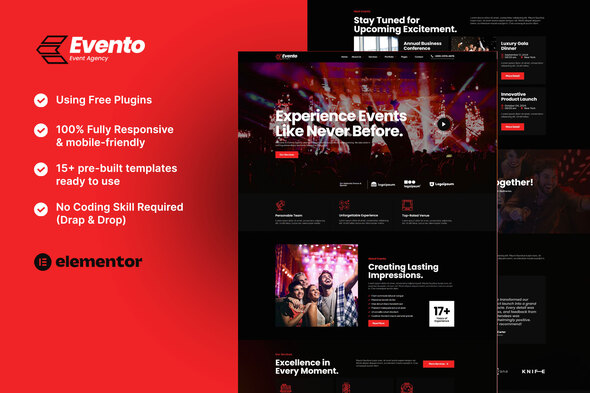 Evento - Event Agency Elementor Template Kit