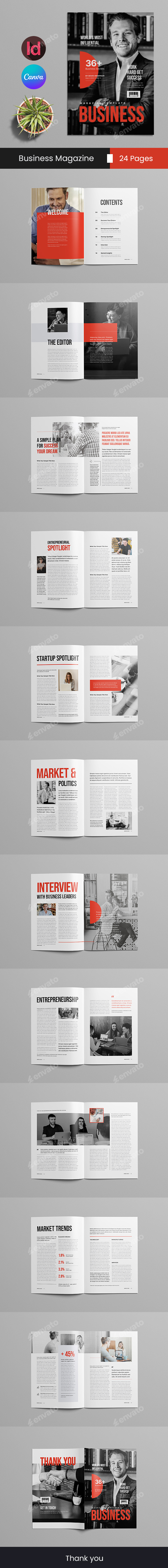 Business Magazine | Canva & InDesign