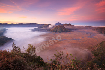 Bromo volcano at sunrise, East Java, Indonesia