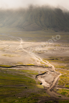 Path to Mount Bromo volcano, East Java, Surabuya, Indonesia