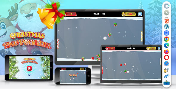 Christmas Ping Pong Ball ( Construct | C3P | CAPX | HTML5 ) Christmas Game