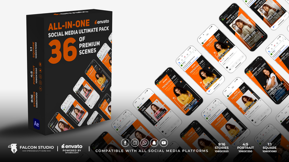 All-in-One Social Media Ultimate Pack of 36 Premium Scenes