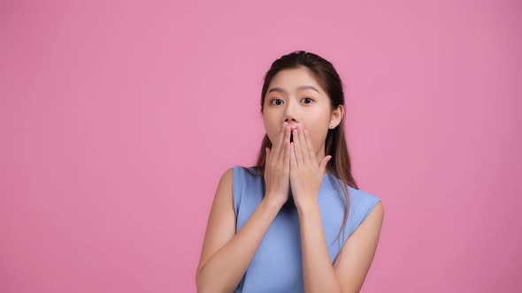 Portrait of beautiful asian woman looking to camera with attractive smile.