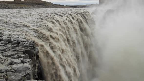 Waterfall Dettifoss in Iceland